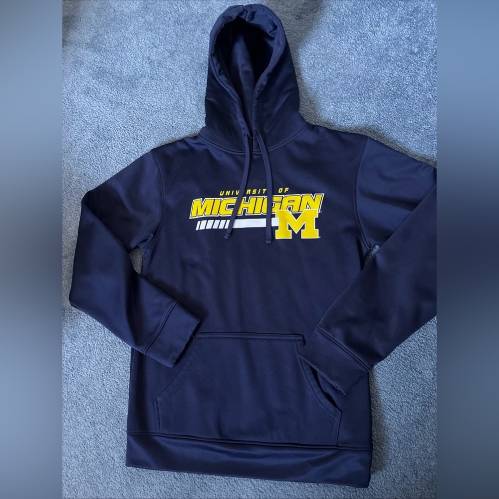 University of Michigan Wolverines Hoodie Adult SM Blue Yellow Knights Apparel
